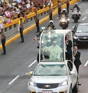 Recorrido del Papa Francisco en su llegada a Lima.