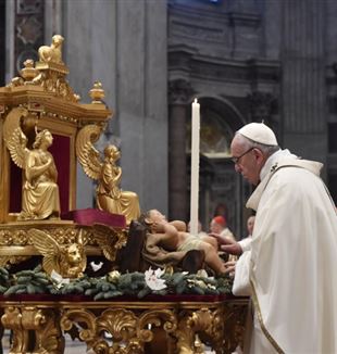 El papa Francisco durante la santa misa.